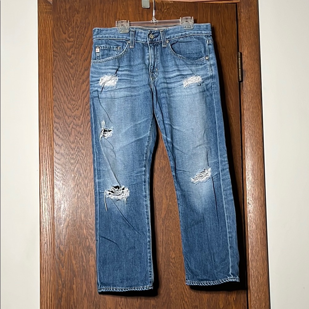 AG Blue Distressed Jeans